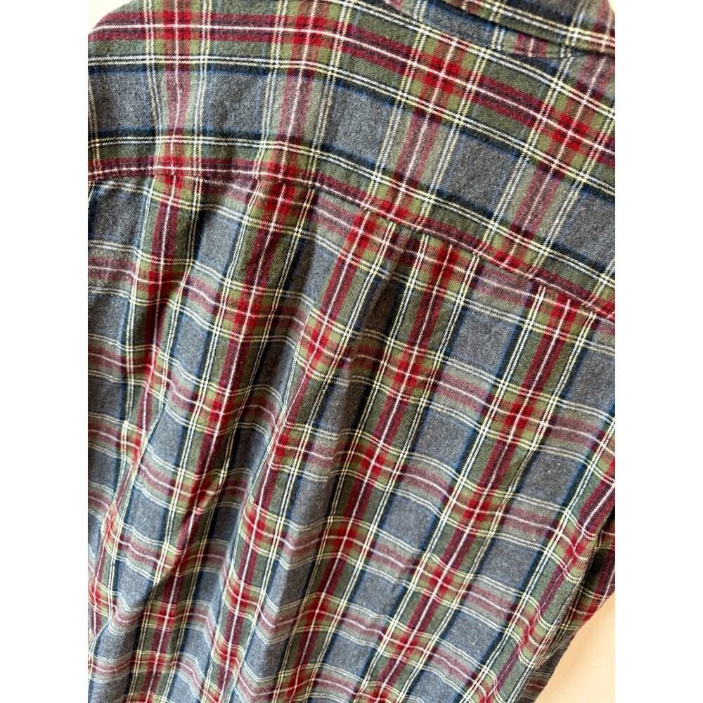 L.L. Bean Flannel Shirt Slightly Fitted Medium Tall - Picture 6 of 7
